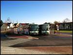 finsterwalde---nahverkehr-gmbh-elbe-elster-nvg Halt am neuen Elsterwerdaer Busbahnhof f�r Bus 323 und 346 der Elsternahverkehrsgesellschaft am 01.12.06.