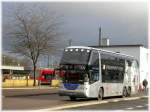 pforzheim Ein Doppeldecker mit der Aufschrift 'Frankfurt Lions' (Mannschaftsbus?) am 17.12.06 im ZOB Mitte in Pforzheim.