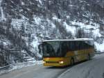 Postauto Setra 315 UL zwischen Stalden und Saas Grund