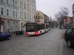cottbusverkehr-gmbh Wagen 271 am 13.02.2008 in der DR.-K�lz-Stra�e am ehemaligen Spreewaldbahnhof, Linie 16 
