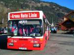 mercedes-benz-o-405--hochflur-stadtversion Mercedes; eingesetzt als Skibus 'Arena-Rote-Linie', verl�sst gerade den Bahnhofsvorplatz von Zell am Ziller;  080220