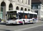 MAN Niederflurbus 1. Generation AAR  - MAN Bus Nr.153 AG  7553 bei der Haltestelle vor der Hauptpost in Aarau am 24.02.2008