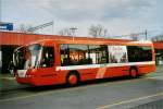 Neoplan N 40-Serie AOT Amriswil Nr. 12/TG 121'300 Neoplan 1998 (ex SBC Chur Nr. 20) am 4.2.2008 am Bahnhof von Amriswil.