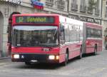 MAN Niederflurbus 1. Generation Bern Mobil - MAN Gelenkbus Nr.215 BE 513215 unterwegs auf der Linie 12 zum Bahnhof am 03.01.2008