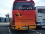 Scania Irizar Heckansicht von einem Scania Irizar aus Zaragoza (SP). Busparkplatz in Nancy (F).