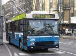 luzern VBL - Der NAW-Hess Trolleybus Nr. 256 unterwegs zu der Haltestelle vor dem Bahnhof Luzern am 26.01.2008