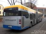 leipzig 28.02.2008, Wagen 342, als Linie 73, Wendestelle 'Kurt-Schumacher-Str.'