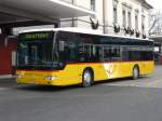 Postauto Postauto - Mercedes Citaro II  Regiobus Nr.10 TG 158094 als Reservewagen mit anschrift Dienstfahrt bei der Postautohaltestelle vor dem Bahnhof in Frauenfeld am 04.01.2008