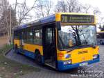 leipzig 09.03.2008, Wagen 322, als Linie 70, Haltestelle 'Thekla Buswendestelle'
