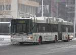 NAW Trolleybus VB Biel - NAW Trolleybus Nr.90 mit Vollwerbung mit Hilfsmotor unterwegs zum Bahnhof Biel um 08.15 Uhr am 21.03.2008