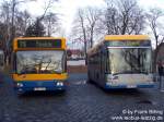 leipzig 20.03.2008, Wagen 179, als Linie 79, sowie Citaro Wagen 349, als Linie 70E, Haltestelle 'Thekla Buswendestelle'