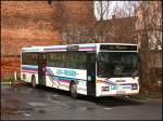 mercedes-benz-o-405--hochflur-stadtversion Ein O407 der LEO-Reisen (Firma: Leonard Niederges�� aus Cottbus-Gallinchen, f�hrt im Auftrag von Cottbusverkehr) am Pausenplatz des ZOB Cottbus, 04.01.07.