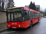 MAN Niederflurbus 2. Generation MAN DSW21 , Wagen 1077 ,als Linie 447 von DO - Dorstfeld Bandelstrasse nach Hacheney.(27.03.2008)