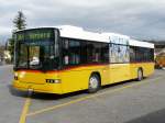 Postauto Postauto - Volvo - Hess  BE 16761 eingeteilt auf der Linie 361 bei der Haltestelle am Bahnhofplatz in Lyss am 02.03.2008