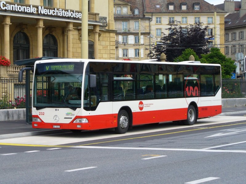 trn - Mercedes Citaro Bus Nr.232  NE 20232  Unterwegs in Neuchtel am 10.06.2007