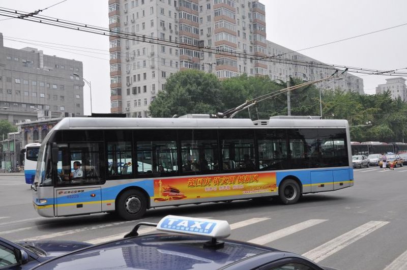 Trolleybus am 15. Juli 2009 in Peking.
