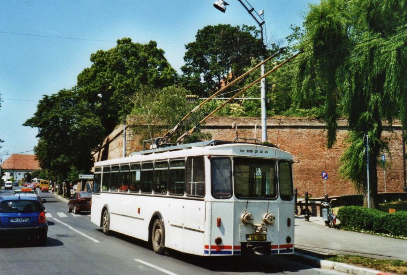 Tursib, Sibiu Nr. 240/SB-0098 FBW/Hess Trolleybus (ex TL Lausanne) am 27. Mai 2009 Sibiu, Parcul Theretulu