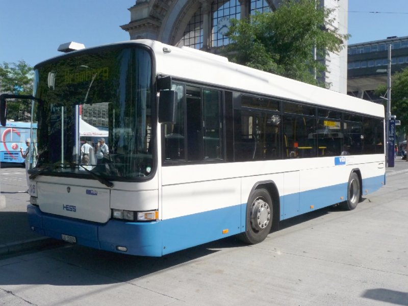 VBL - Scania-Hess Bus Nr.616  LU 15009 bei der Haltestelle vor dem Bahnhof Luzern am 08.09.2008