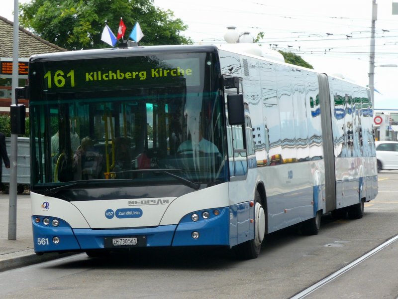 VBZ - Neoplan Bus Nr.561  ZH 730561 unterwegs auf der Linie 161 in Zrich am 15.09.2008