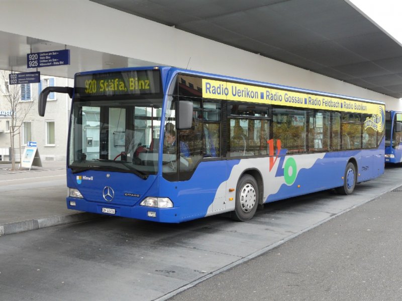 VZO - Mercedes Citaro Bus Nr.14 ZH 41414 unterwegs auf der Linie 920 im Meilen am 29.11.2008