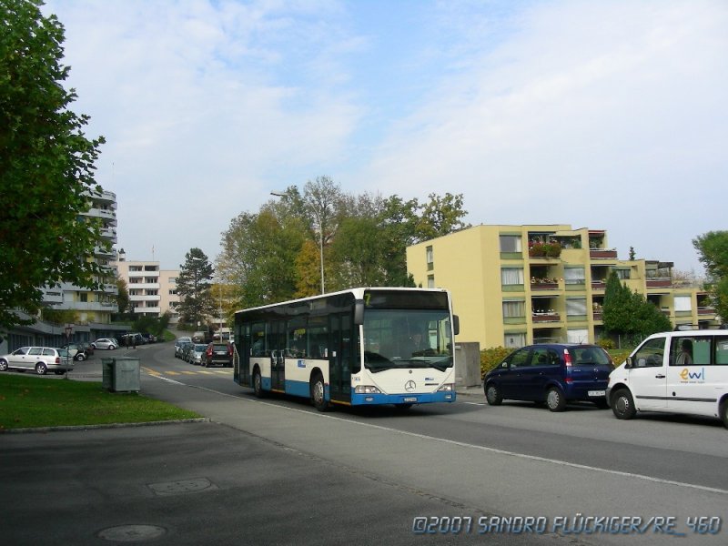 Was sich die Anwohner der Hirtenhofstrasse schon lange wnschen: eine Verbindung zwischen der Linie 7 und der Linie 8. Hier der MB Citaro Nr. 565 whrend des Marathons.