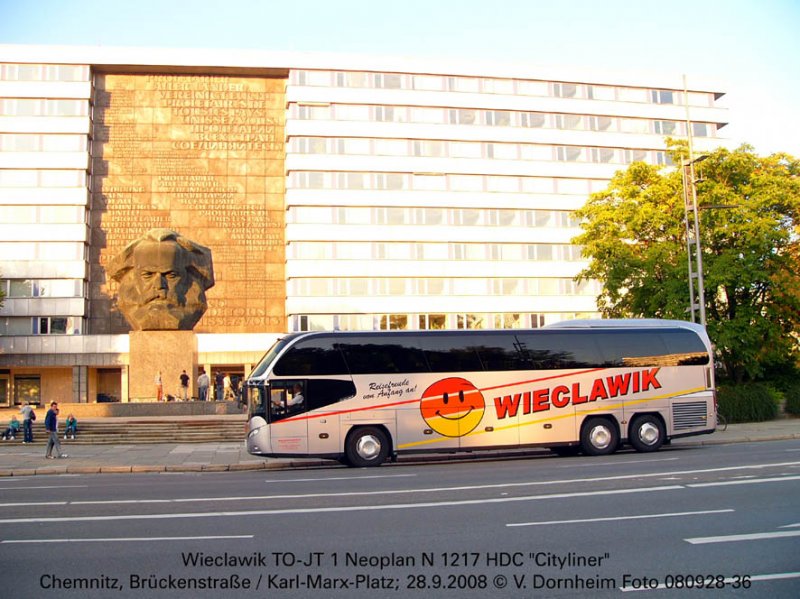 Wieclawik TO-JT 1 Neoplan N 1216 HDC  Cityliner  in Chemnitz, 28.9.2008