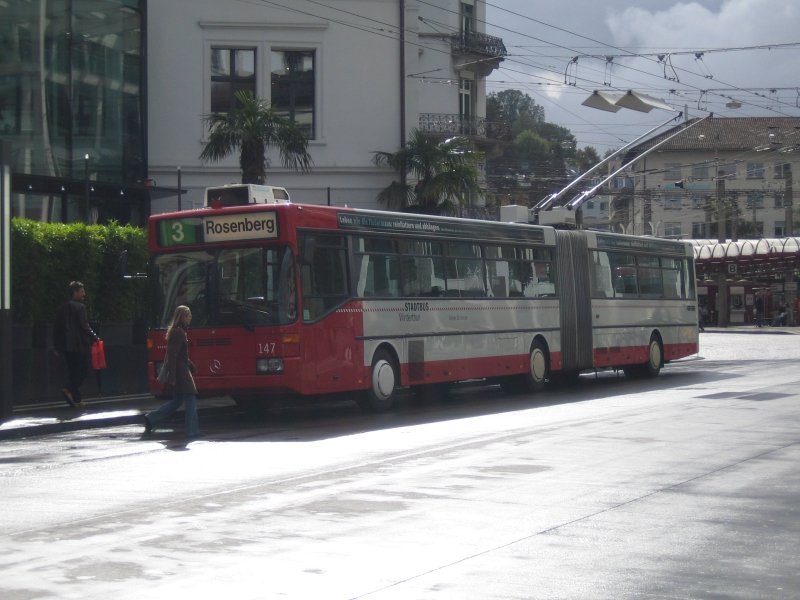 Stadtbus Winterthur O405GTZ Nr. 147 beim Hauptbahnhof. Dies ist mein