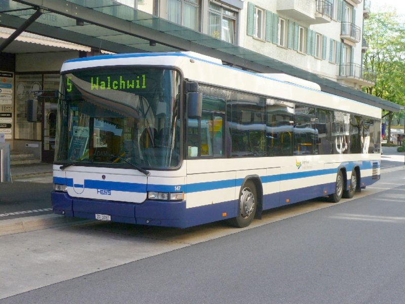 Zugerland - Scania-Hess Bus Nr.147  ZG 3397 unterwegs auf der Linie 5 am 08.09.2008