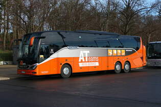 Setra S 516 HD, ''A Teams-Touristik'' Reiseservice, nahe Berlin im Februar 2025.