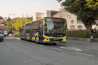 MAN New Lions City von Postbus (BD-16011) als Linie 150 in Dornbirn, Haselstauderstrae.