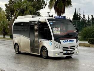 Ein Karsan Jest als Dolmus am 27.11.25 in der Trkischen Stadt Side.