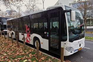 EW 2720, Mercedes Benz Citaro, von Emile Weber, gesehen am Straenrand in der Stadt Luxemburg.