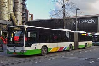 AZ 4630, Mercedes Benz Citaro, vom Tice, steht an der Bushaltestellt Rock & Roll in Esch Belval.