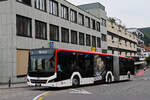 MAN Lions City Hybridbus, auf der Linie 6, fhrt am 08.09.2025 zur Haltestelle beim Bahnhof Baden.
