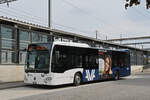 Mercedes Citaro Hybridbus, auf der Linie 603, wartet am 09.05.2025 an der Haltestelle beim Bahnhof Rothrist.
