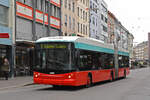 Hess Trolleybus 55, auf der Linie 1, fhrt am 24.02.2025 zur Haltestelle Zentralplatz.