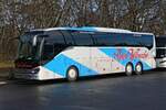 Setra S 516 HD, von ''Reise-Wnsche'', nahe Berlin im Januar 2025.