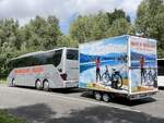 Setra 516 HD von Buck's Reisen aus Deutschland mit Anh�nger in Plau am See am 11.07.2024
