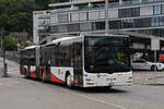 MAN Lions City 194, auf der Linie 4, fhrt am 08.09.2025 zur Haltestelle beim Bahnhof Baden.