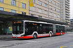MAN Lions City 67 von Aare Seeland Mobil, fhrt am 24.02.2025 beim Bahnhof Biel vorbei.