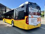 Heckansicht des MB C2 hybrid '11404'  BE 734 536  der Postauto Regie Worb, ex.