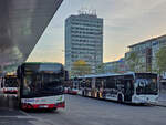 Ein Sorlaris Urbino 18 und ein Mercedes-Benz Citaro, so gesehen Ende April 2026 in Bochum.