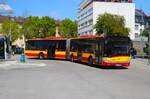 Brandneuer HSB Solaris Urbino 18 Wagen 73 am 14.04.26 in Hanau Freiheitsplatz