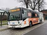 Iveco Crossway der MVVG in Plau am See am 02.02.2024