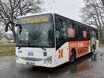 Iveco Crossway der MVVG in Alt Schwerin am 02.02.2024