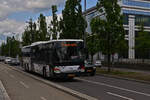 ST 3086, Setra 418 Le, von Emile Weber, (Ex Simon Tours), ist in den Straen von Luxemburg unterwegs.