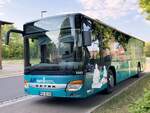 Setra 415 NF der Verkehrsgesellschaft Ludwigslust-Parchim mbH in Plau am See am 17.05.2024