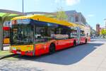 Brandneuer HSB Solaris Urbino 18 Electric Wagen 50 am 14.04.26 in Hanau Freiheitsplatz
