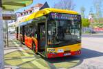 Brandneuer HSB Solaris Urbino 18 Electric Wagen 50 am 14.04.26 in Hanau Freiheitsplatz