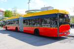 Brandneuer HSB Solaris Urbino 18 Electric Wagen 50 am 14.04.26 in Hanau Freiheitsplatz